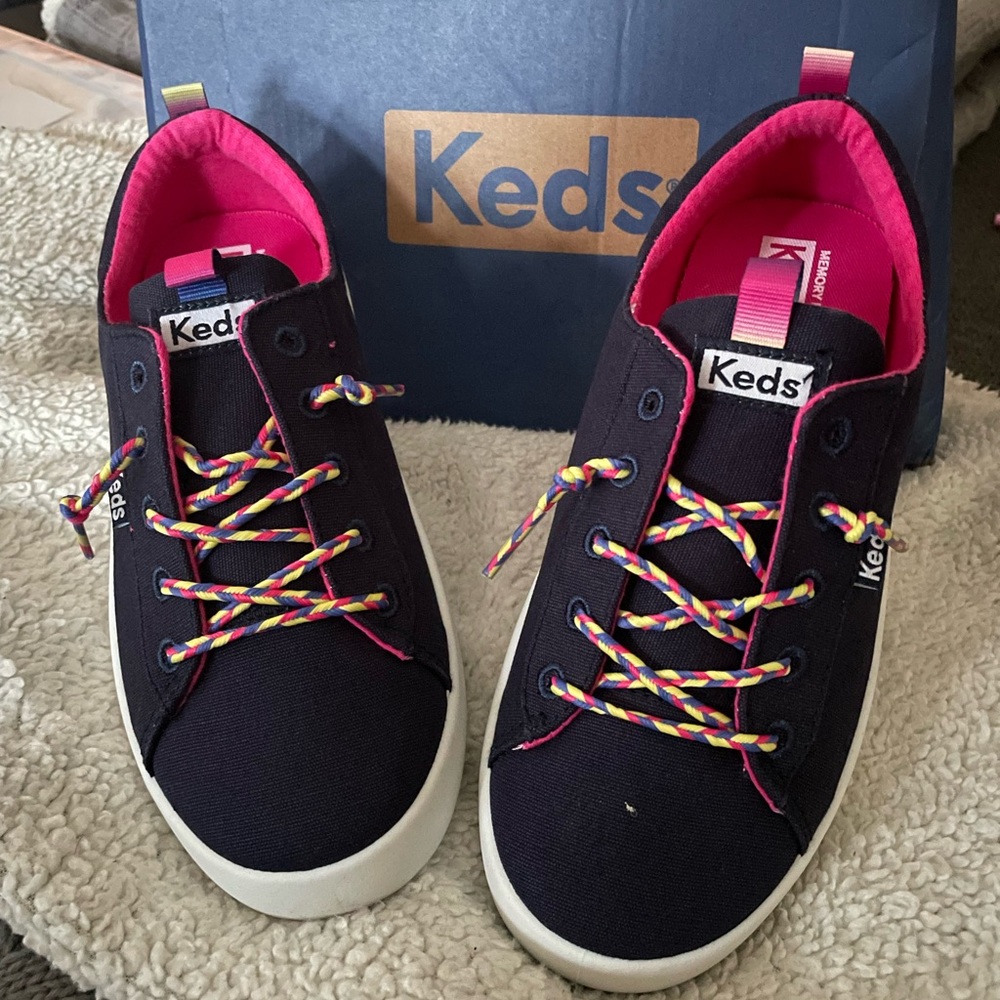 *NWT* Keds Kids' Navy and Pink Sneakers
